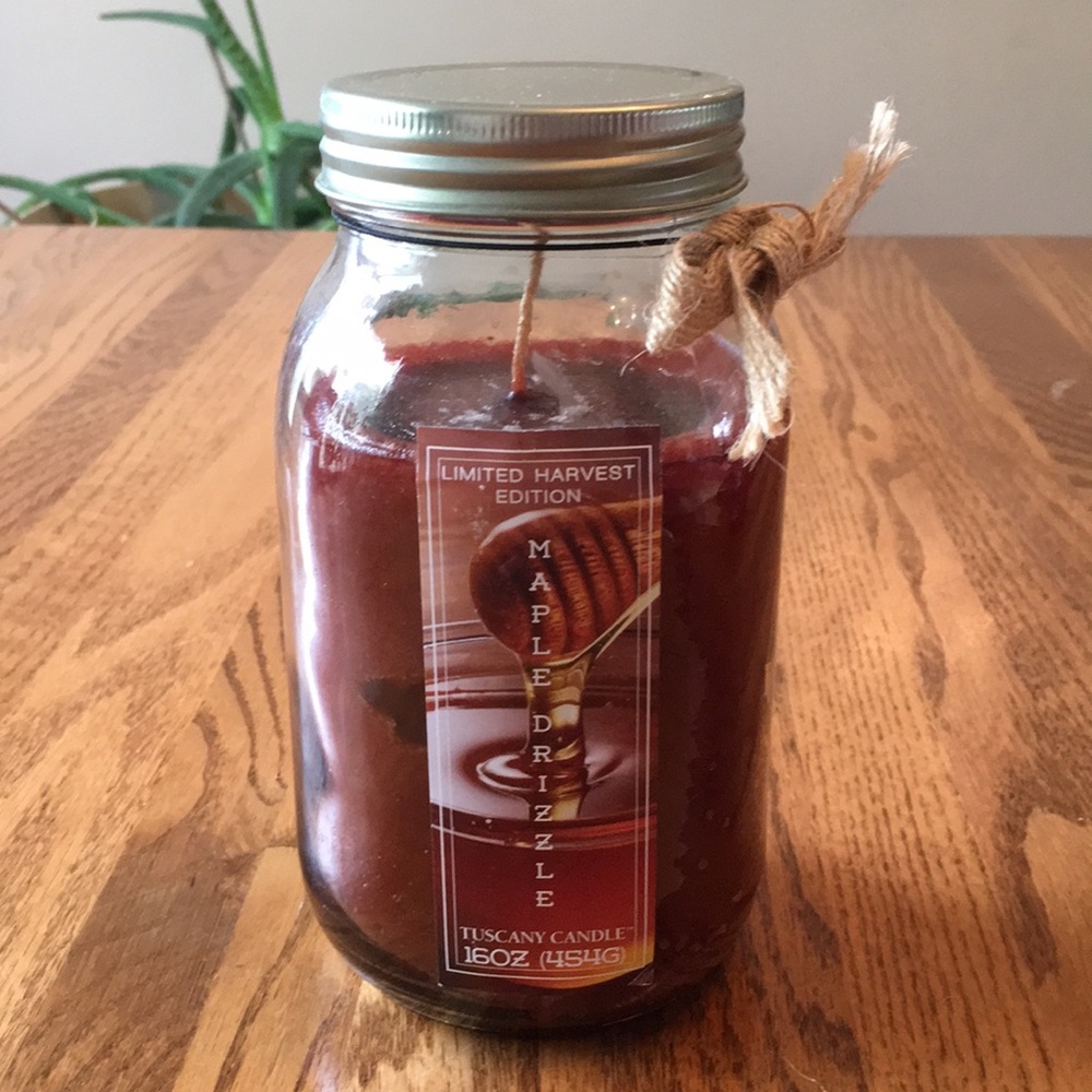 TUSCANY Candle Maple Drizzle Jar with Lid